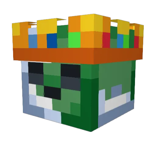 WFES Minecraft avatar head, 3D render