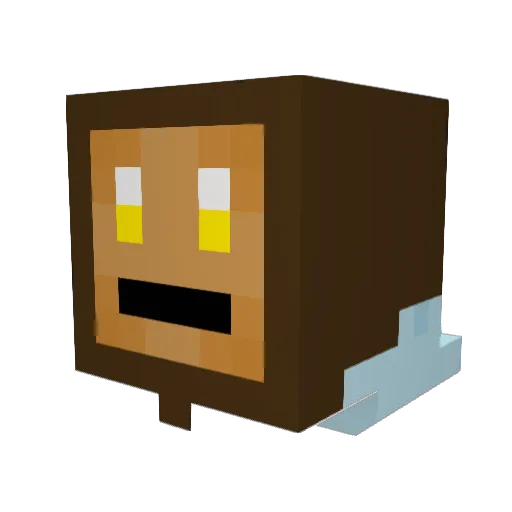 WFHD Minecraft avatar head, 3D render