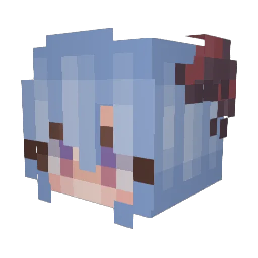 WFSGJ Minecraft avatar head, 3D render