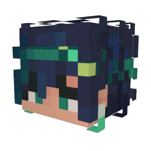 WFahren Minecraft avatar head, 3D render