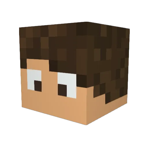 WFawkes Minecraft avatar head, 3D render