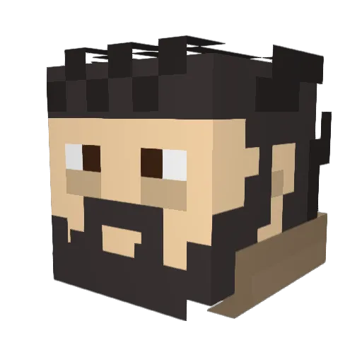 WFelixW Minecraft avatar head, 3D render