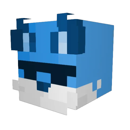 WFoxW Minecraft avatar head, 3D render