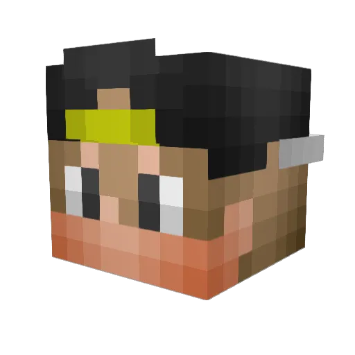 WGBrasil Minecraft avatar head, 3D render