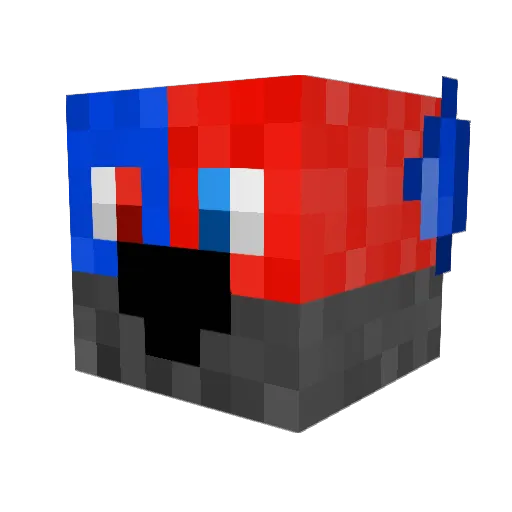 WGMrWaffles Minecraft avatar head, 3D render