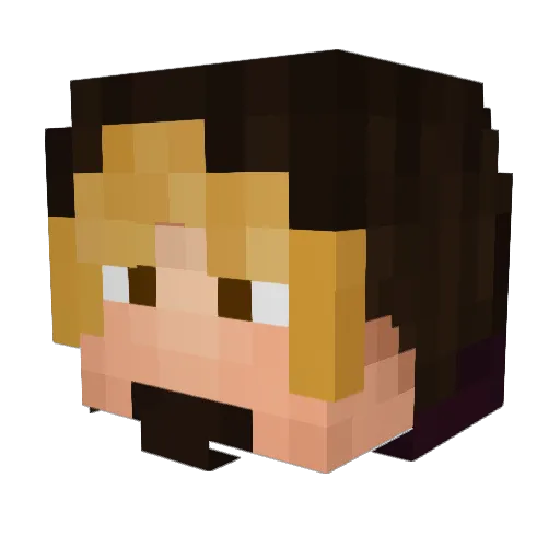 WGeri Minecraft avatar head, 3D render