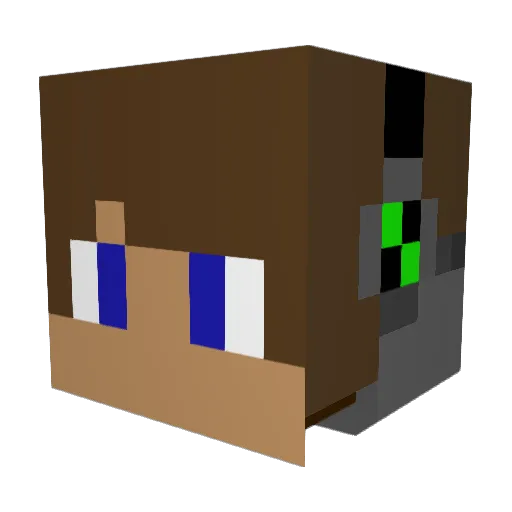 WGler Minecraft avatar head, 3D render