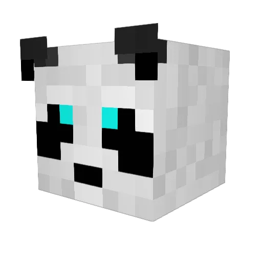 WGrandMaster Minecraft avatar head, 3D render