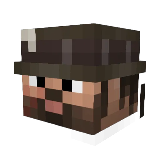 WH00P3R Minecraft avatar head, 3D render