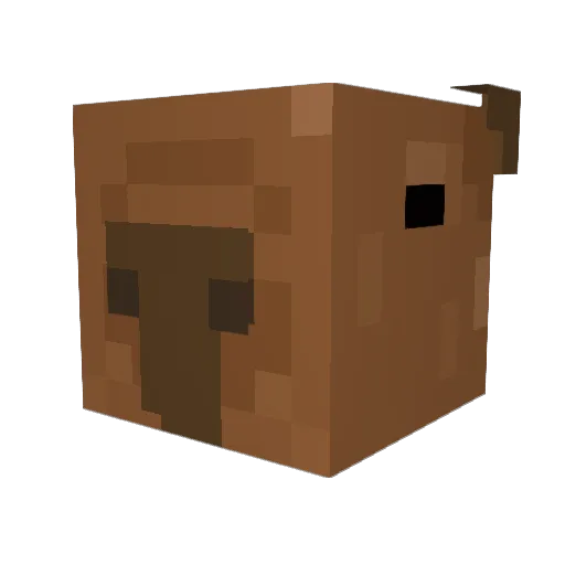 WHATBB Minecraft avatar head, 3D render