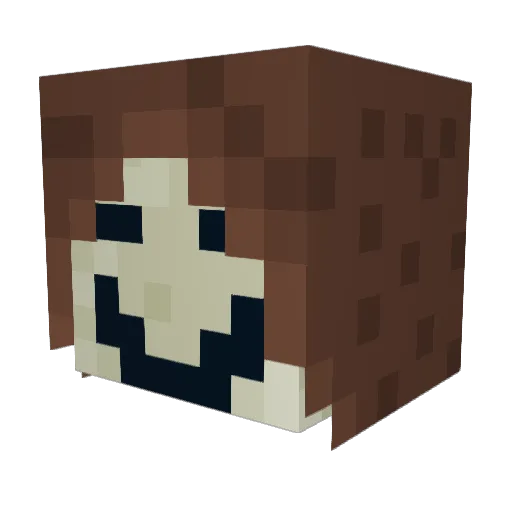 WHCZ Minecraft avatar head, 3D render