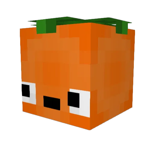 WHIECARROT Minecraft avatar head, 3D render