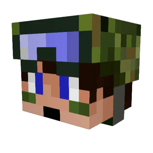WHITEFOX613 Minecraft avatar head, 3D render