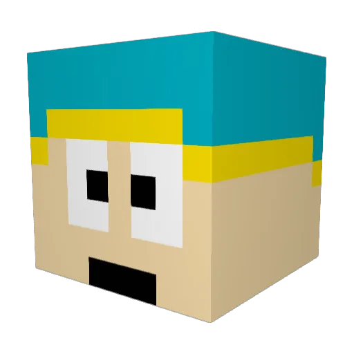 WHITEPWRade Minecraft avatar head, 3D render