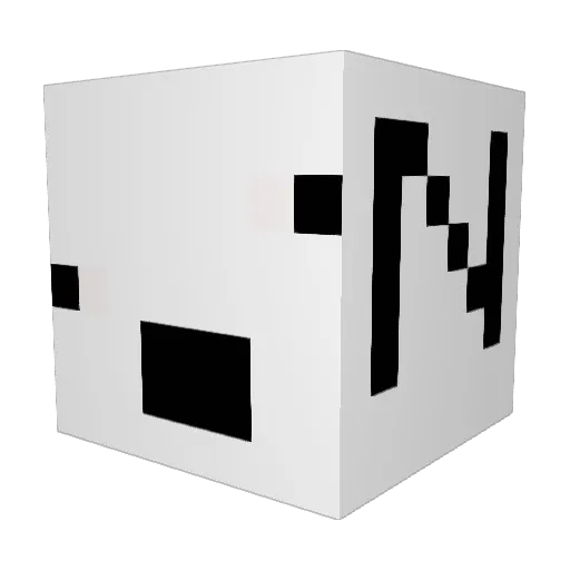 WHITE_TRAIN Minecraft avatar head, 3D render