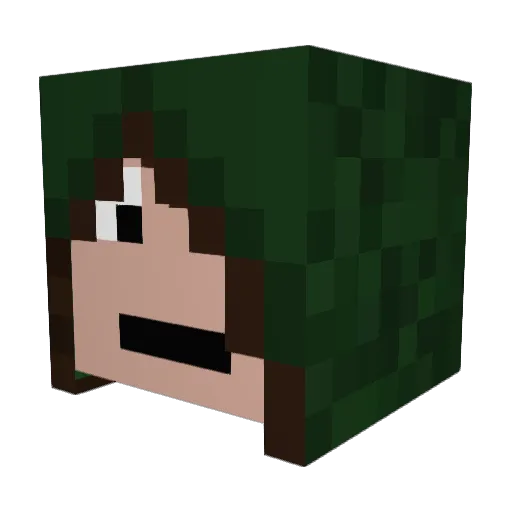 WHITE__HAWK Minecraft avatar head, 3D render