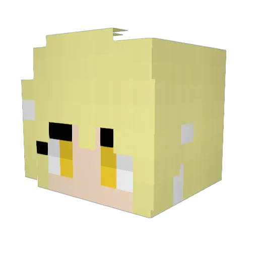WHITEunDOG Minecraft avatar head, 3D render