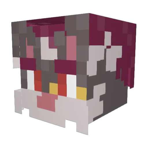 WHOISHERMES Minecraft avatar head, 3D render