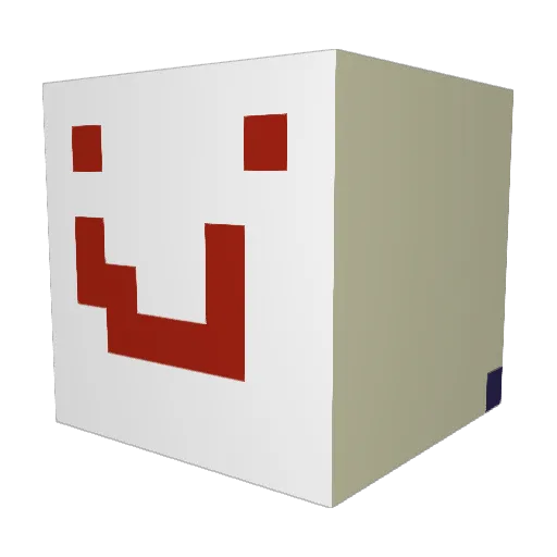 WHOMBER Minecraft avatar head, 3D render