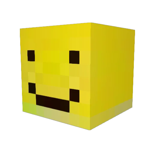 WHYEEE111 Minecraft avatar head, 3D render