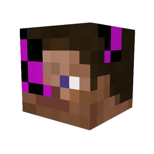 WHYER04 Minecraft avatar head, 3D render