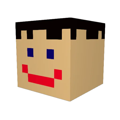 WHhao767 Minecraft avatar head, 3D render