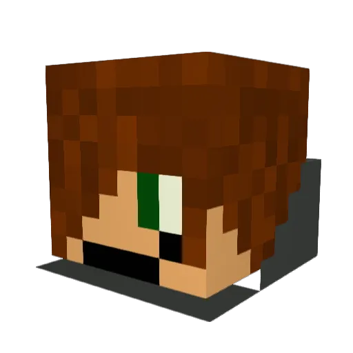 WICKEDDOG01 Minecraft avatar head, 3D render