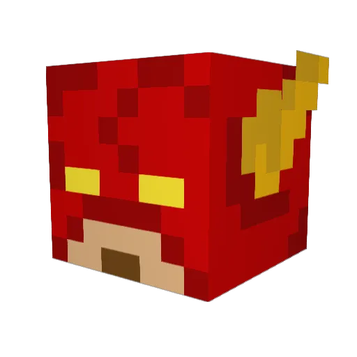 WICKEDQUICK Minecraft avatar head, 3D render