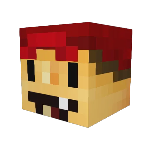 WICKEDxKILL Minecraft avatar head, 3D render