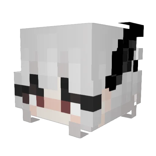 WICKEY_B Minecraft avatar head, 3D render