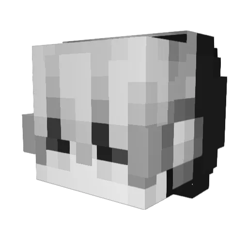 WIE_leg Minecraft avatar head, 3D render
