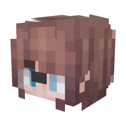WIJAFA Minecraft avatar head, 3D render