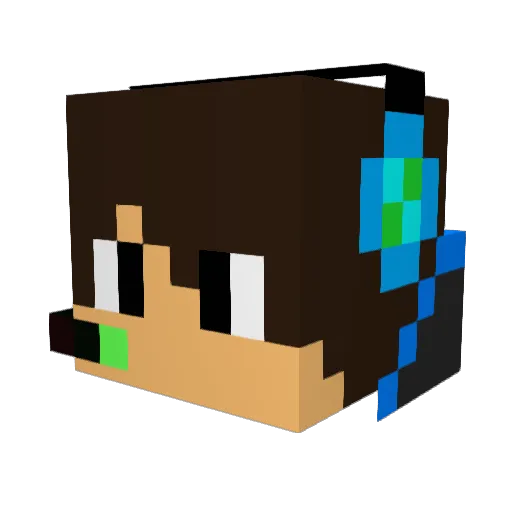 WILLIAM_PS Minecraft avatar head, 3D render
