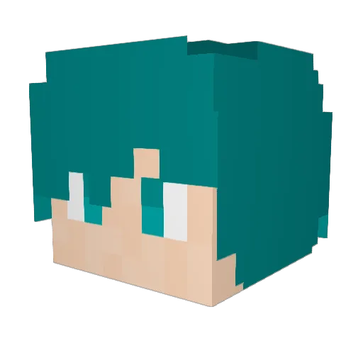 WILLWIDE Minecraft avatar head, 3D render