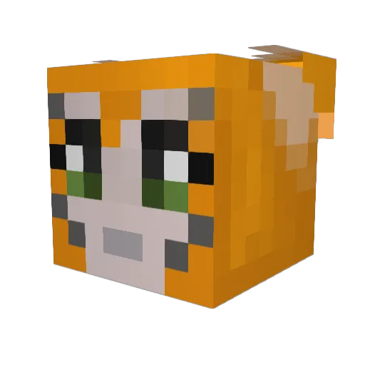 WILLYRED02 Minecraft avatar head, 3D render