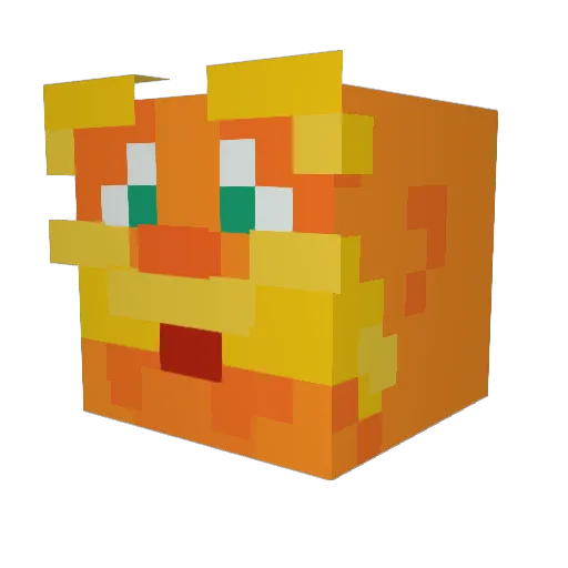 WILTINO Minecraft avatar head, 3D render