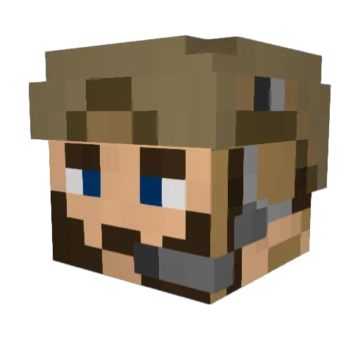 WILY2001 Minecraft avatar head, 3D render