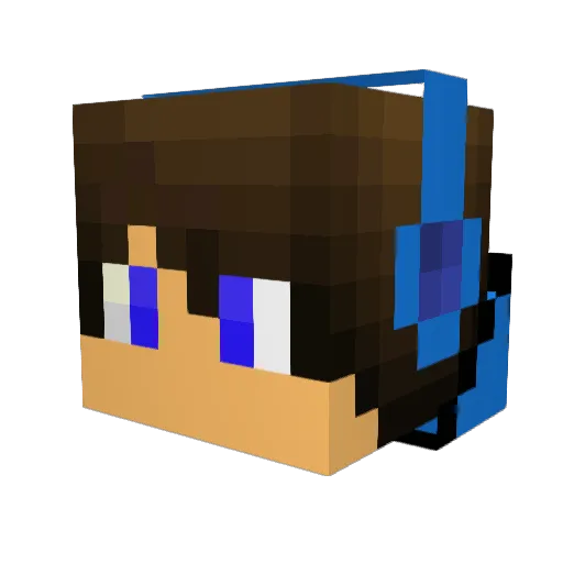 WIMMA_07 Minecraft avatar head, 3D render