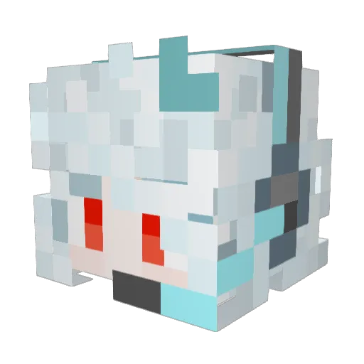 WINTERPHILIA Minecraft avatar head, 3D render