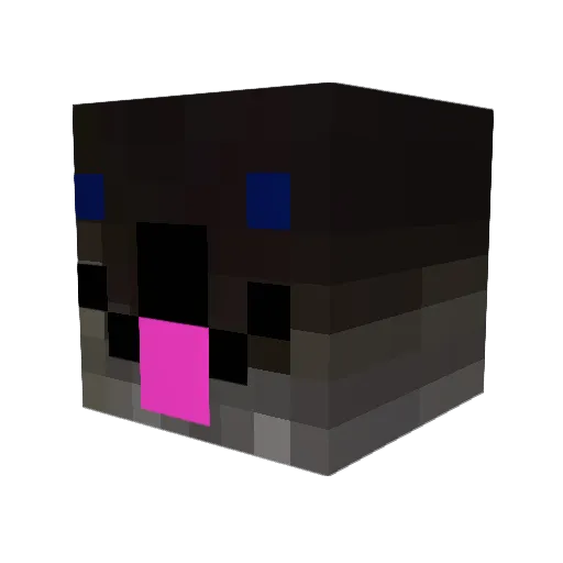 WITEK100 Minecraft avatar head, 3D render