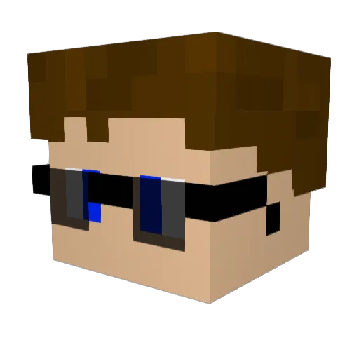 WIXEK_pl Minecraft avatar head, 3D render