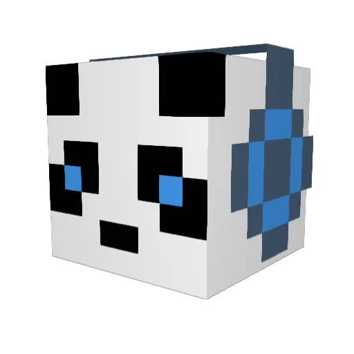 WIZ_ONCE Minecraft avatar head, 3D render