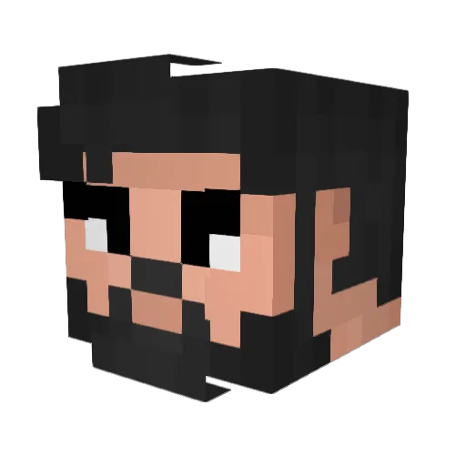WIZarobe1 Minecraft avatar head, 3D render