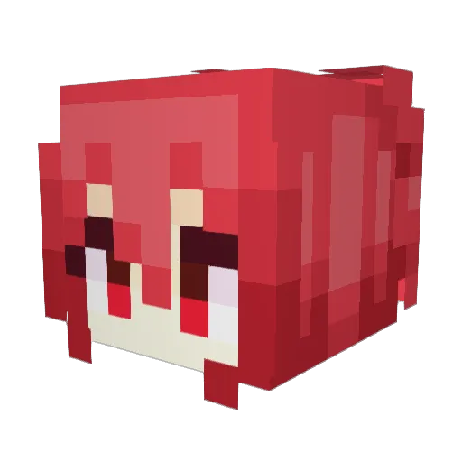 WIllmanuts Minecraft avatar head, 3D render
