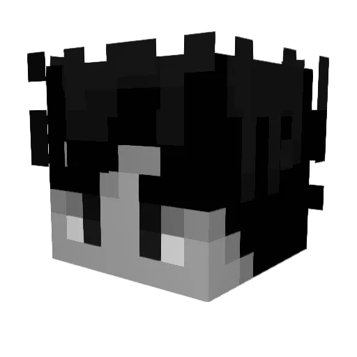 WJ0 Minecraft avatar head, 3D render