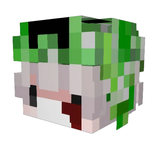 WJJGMS Minecraft avatar head, 3D render