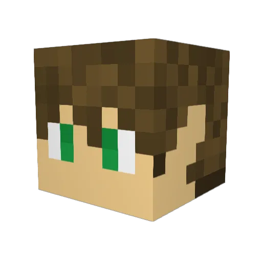WKDraw Minecraft avatar head, 3D render