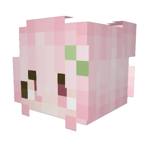 WKJ008 Minecraft avatar head, 3D render