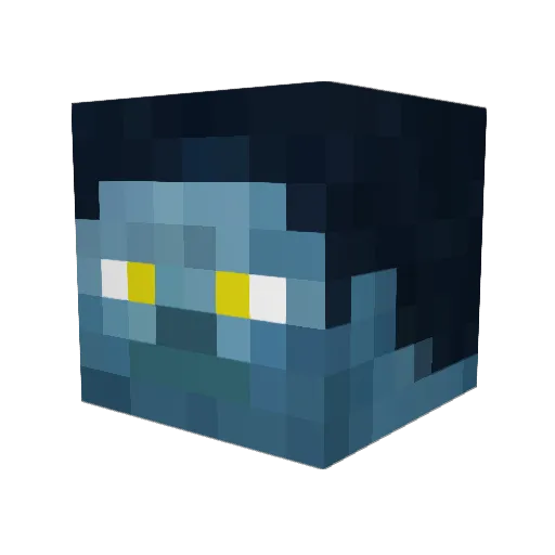 WKJ Minecraft avatar head, 3D render