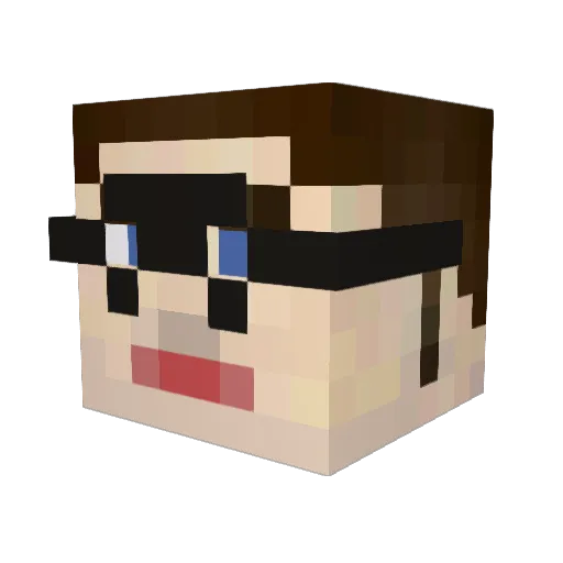 WK_Lee Minecraft avatar head, 3D render